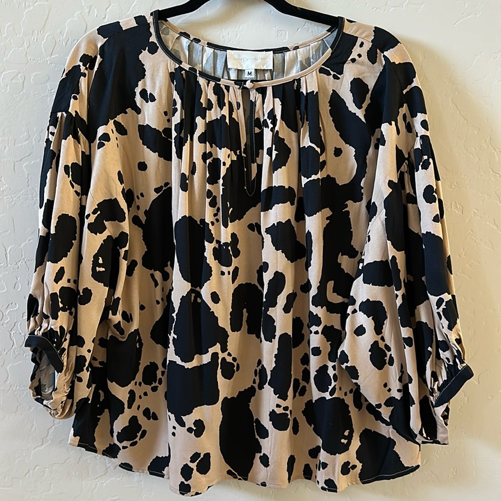 Corey Lynn Calter | Cow Print Blouse